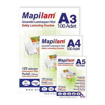 Mapilam 150 Micron A3 Parlak Laminasyon Filmi