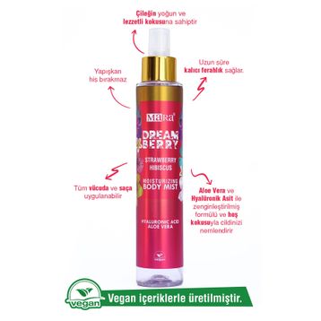 Mara Dreamberry Aloe Vera ve Hyalüronik Asit Içeren 150 ml Vücut Spreyi