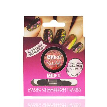 Mara Magic Chameleon Flakies Pink-Gold-Green Tırnak Süsü