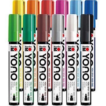 Marabu 12x1.5-3 mm Yono Marker Set