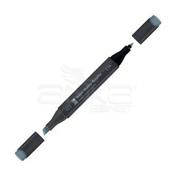 Marabu 243346 986 Cool Grey Deep Graphix Sketch Marker Çift Uçlu Kalem