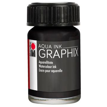Marabu 39073 Aqua Ink 15 ml Black