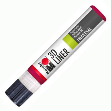 Marabu 3D Liner 25 ml Ruby Red Kumaş Boyası