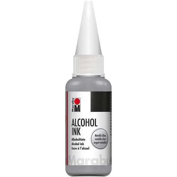 Marabu Alcohol Metallic Silver 20 ml Akrilik Mürekkep