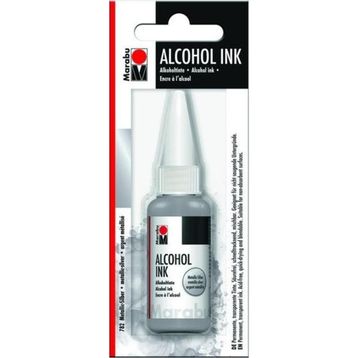 Marabu Alcohol Metallic Silver 20 ml Akrilik Mürekkep