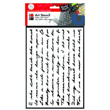Marabu Art A4 Script Stencil