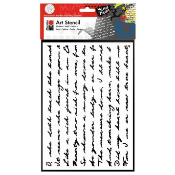 Marabu Art A4 Script Stencil