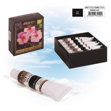 Maries 793 12ml Siyah Akrilik Boya