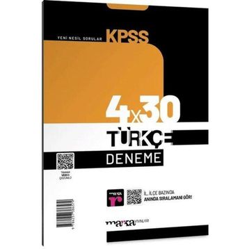 Marka Yayınları KPSS Türkçe 4x30 Deneme