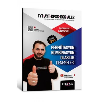 Marka Yayınları - TYT AYT KPSS DGS ALES Permütasyon Kombinasyon Olasılık 30 Deneme