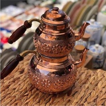 Markafon Küçük Bakır Çaydanlık