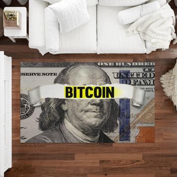 Markapia Dijital Baskılı Bitcoin Desenli Halı