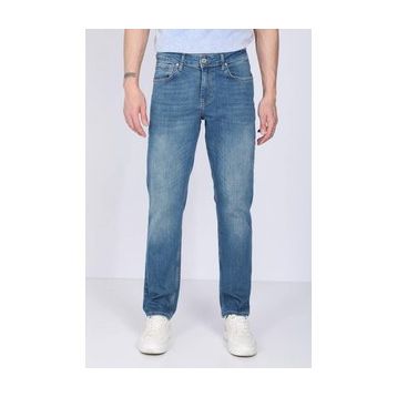 Markapia Erkek Açık Mavi Düz Kesim Jean Pantolon