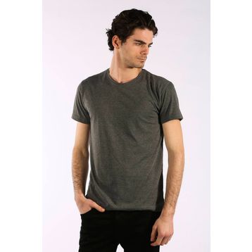 Markapia Erkek Antrasit Basic Bisiklet Yaka T-shirt