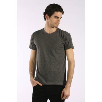 Markapia Erkek Antrasit Basic Bisiklet Yaka T-shirt