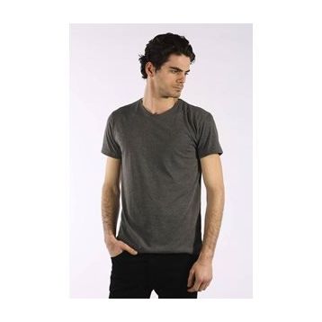 Markapia Erkek Antrasit Basic Bisiklet Yaka T-shirt