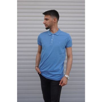Markapia Erkek Mavi Polo Yaka T-shirt