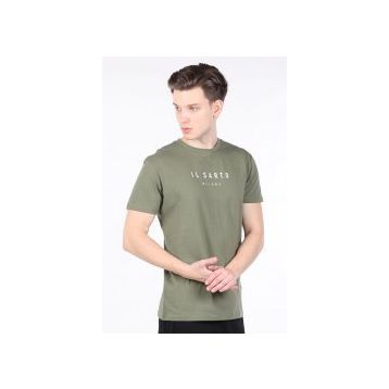 Markapia Erkek Yeşil Bisiklet Yaka T-shirt