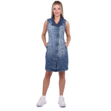 Markapia Fermuarlı Jean Kadın Elbise
