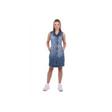 Markapia Fermuarlı Jean Kadın Elbise