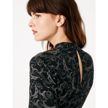 Marks & Spencer Beyaz Desenli Midi Bayan Elbise