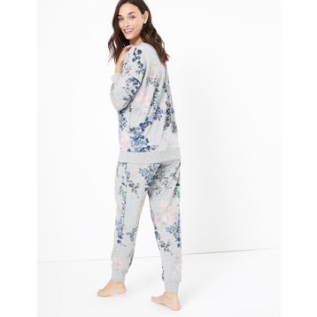 Marks & Spencer Çiçek Desenli Bayan Pijama Takımı