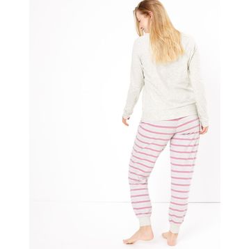 Marks & Spencer Çizgili Bayan Pijama Takımı