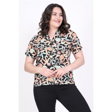 Marks & Spencer Desenli Bayan Kısa Kollu Gömlek