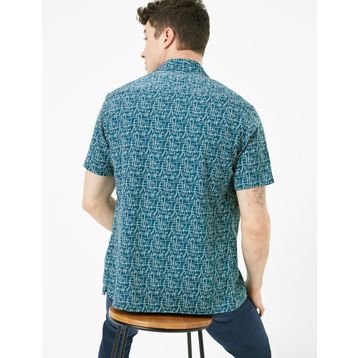 Marks & Spencer Geometrik Desenli Relaxed Fit Gömlek
