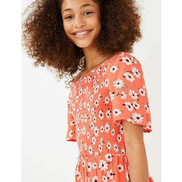 Marks & Spencer Kısa Kollu Çiçek Desenli Elbise