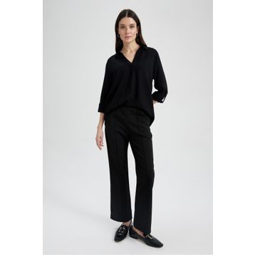 Marks & Spencer Lacivert Straight Fit Bayan Pantolon