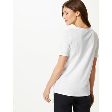 Marks & Spencer Pamuklu V Yaka T-Shirt
