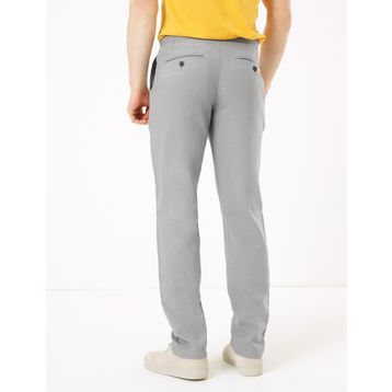Marks & Spencer Siyah Bayan Keten Regular Fit Pantolon