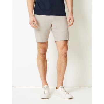 Marks & Spencer Siyah Erkek Keten Şort