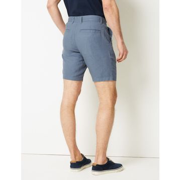 Marks & Spencer Siyah Erkek Keten Şort
