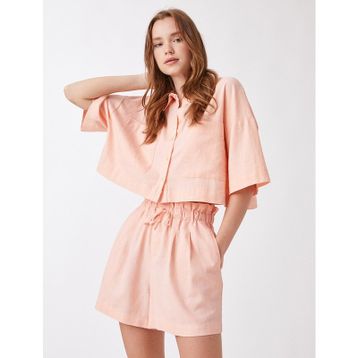 Marks & Spencer Siyah Erkek Keten Şort