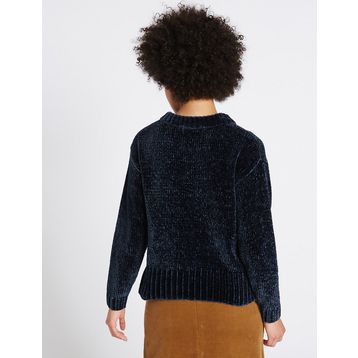 Marks & Spencer Siyah Yuvarlak Yaka Bayan Kazak