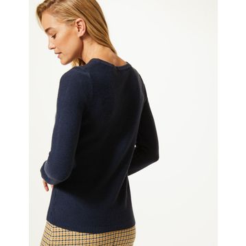 Marks & Spencer Siyah Yuvarlak Yaka Bayan Kazak