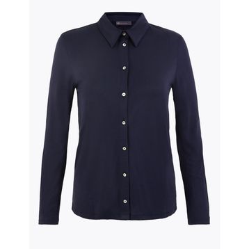 Marks & Spencer Uzun Kollu Regular Fit Bayan Gömlek