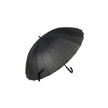 Marlux M21MAR1024R002 Siyah Desenli Baston 24 Fiber Tel Hakiki Deri Saplı Premium Protokol Şemsiye