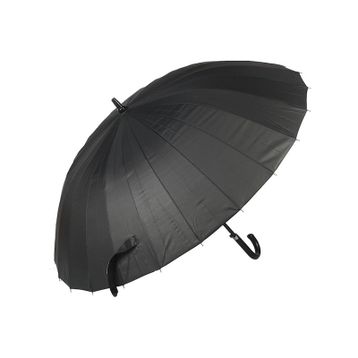 Marlux M21MAR1024R002 Siyah Desenli Baston 24 Fiber Tel Hakiki Deri Saplı Premium Protokol Şemsiye