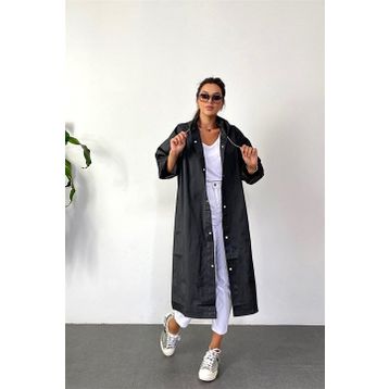 Marlux M21MRC881R03 Kapüşonlu Çıtçıtlı Eva Siyah Yağmurluk