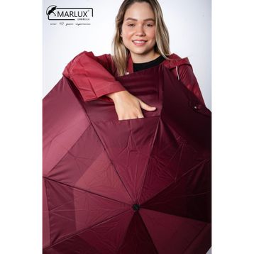 Marlux MPR2001 Bordo 8 Telli Tam Otomatik Rüzgara Dayanıklı Yapı Kılıflı Kadın Şemsiye