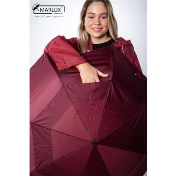 Marlux MPR2001 Bordo 8 Telli Tam Otomatik Rüzgara Dayanıklı Yapı Kılıflı Kadın Şemsiye