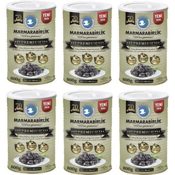 Marmara Birlik 800 gr Premium 2XL Doğal Salamura Siyah Zeytin