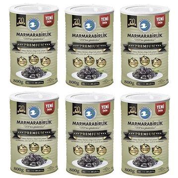 Marmara Birlik 800 gr Premium 2XL Doğal Salamura Siyah Zeytin