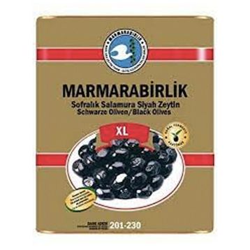 Marmara Birlik Mega 201-230 KB XL Siyah Zeytin Teneke 10 KG