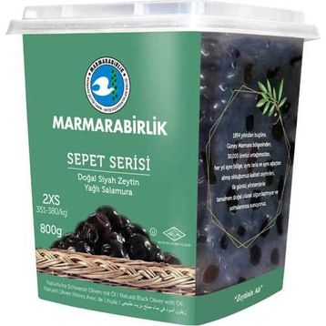 Marmara Birlik Sepet Serisi 2XS 351-380 Kalibre 800 gr Siyah Zeytin
