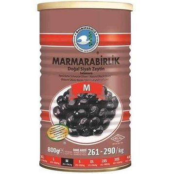Marmara Birlik Süper Teneke (M) 800 Gr Siyah Zeytin