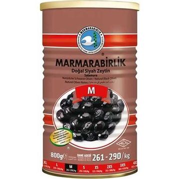 Marmara Birlik Süper Teneke (M) 800 Gr Siyah Zeytin
